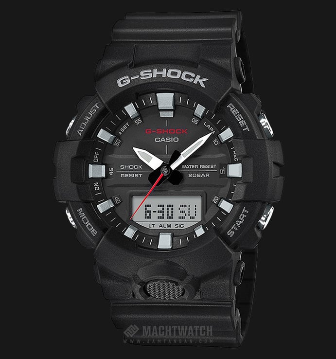 Casio G-Shock Standard GA-800-1AJF Men Digital Analog Dial Black Resin Band
