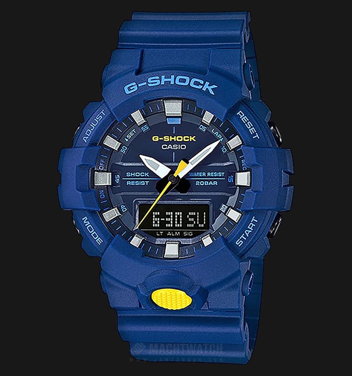 Casio G-Shock Standard Digital Analog GA-800SC-2ADR Blue Dial Blue Resin Strap