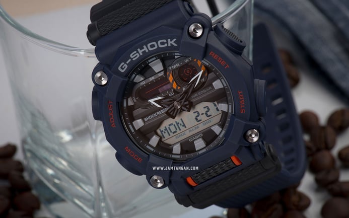 Casio G-Shock GA-900-2ADR Heavy Duty Men Digital Analog Dial Black Resin Band