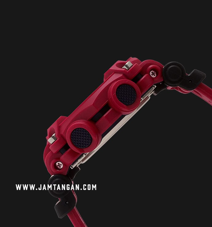 Casio G-Shock GA-900-4ADR Heavy Duty Black Digital Analog Dial Red Resin Band