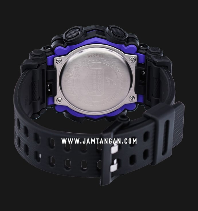 Casio G-Shock GA-900AS-1ADR Garish Digital Analog Dial Black Resin Band