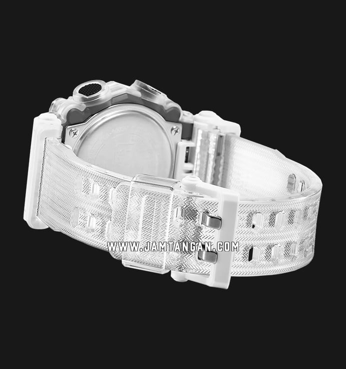 Casio G-Shock GA-900SKL-7ADR Sound Wave Series Digital Analog Dial White Translucent Resin Band