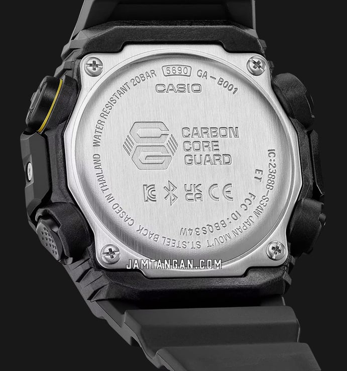 Casio G-Shock GA-B001CY-1ADR Caution Yellow Digital Analog Dial Black Resin Band
