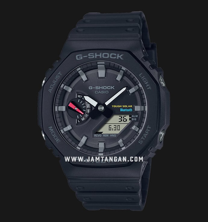 Casio G-Shock Special Color GA-B2100-1A Tough Solar Digital Analog Dial Black Resin Strap