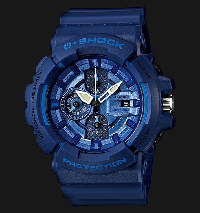 Casio G-Shock GAC-100AC-2ADR Blue Dial Blue Resin Strap