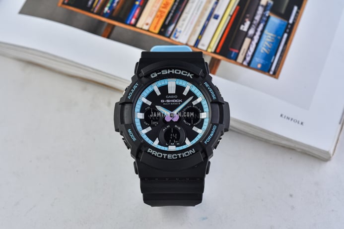 Casio G-Shock GAW-100PC-1AJF Neon Accent Color Multiband 6 Digital Analog Dial Black Resin Band