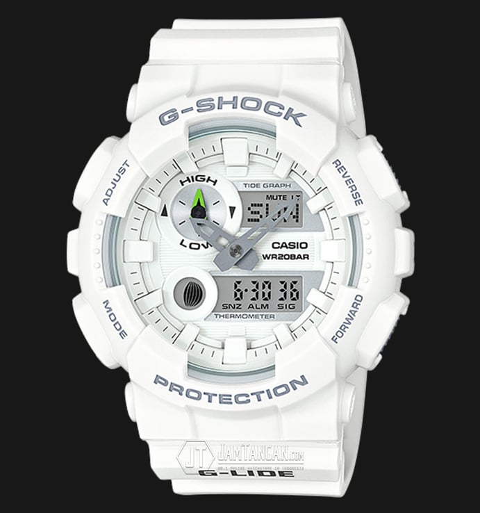 Casio G-Shock G-Lide GAX-100A-7ADR Digital Analog Dial White Resin Band