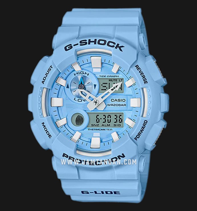 Casio G-Shock G-Lide GAX-100CSA-2ADR Digital Analog Dial Blue Resin Strap