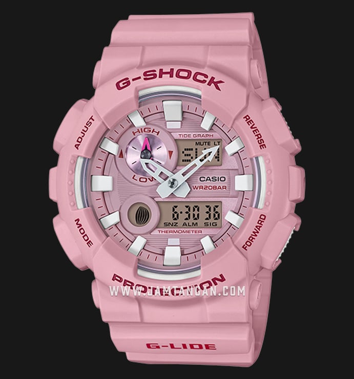 Casio G-Shock G-Lide GAX-100CSA-4ADR Digital Analog Dial Pink Resin Strap