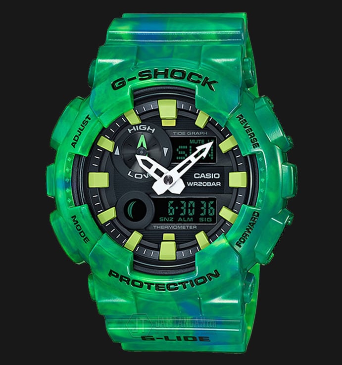 Casio G-Shock G-Lide GAX-100MB-3ADR - Water Resistance 200M Green Resin Band
