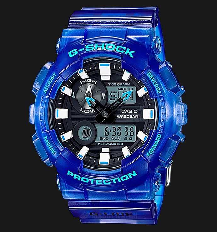Casio G-Shock G-Lide GAX-100MSA-2ADR Digital Analog Dial Blue Resin Band 