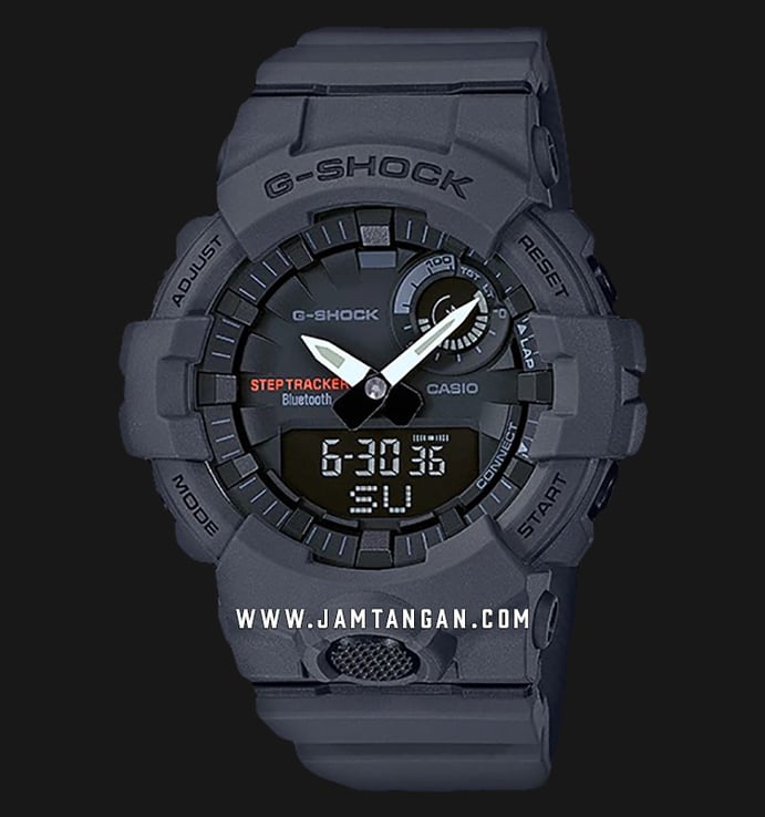 Casio G-Shock G-Squad GBA-800-8ADR Men Digital Analog Dial Grey Resin Band