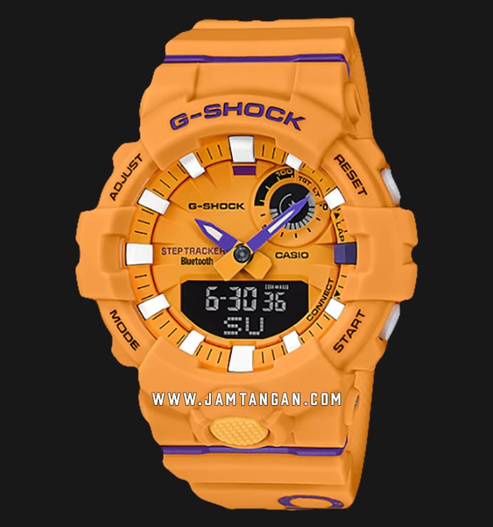 Casio G-Shock GBA-800DG-9ADR G-Squad Men Digital Analog Dial Yellow Resin Band