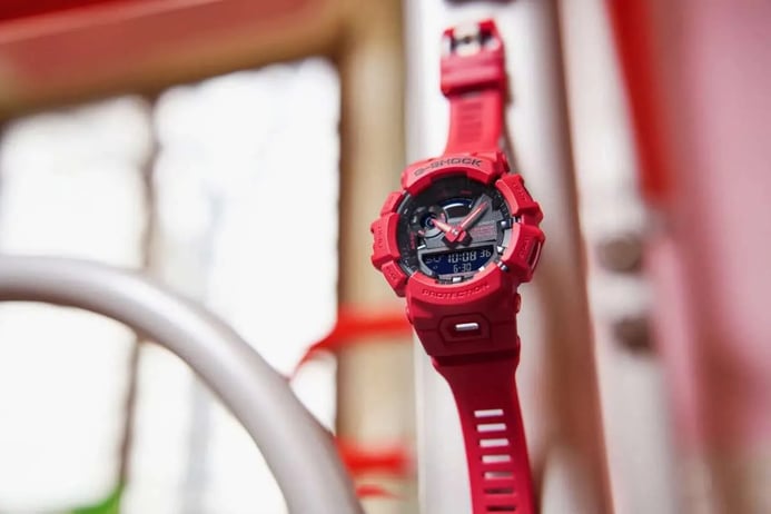 Casio G-shock GBA-900RD-4ADR Move Burning Red Black Digital Analog Dial Red Resin Band