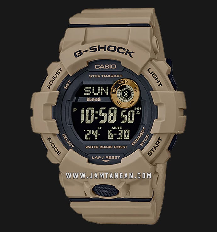 Casio G-Shock G-Squad GBD-800UC-5DR Smart Bluetooth Digital Dial Tan Resin Band