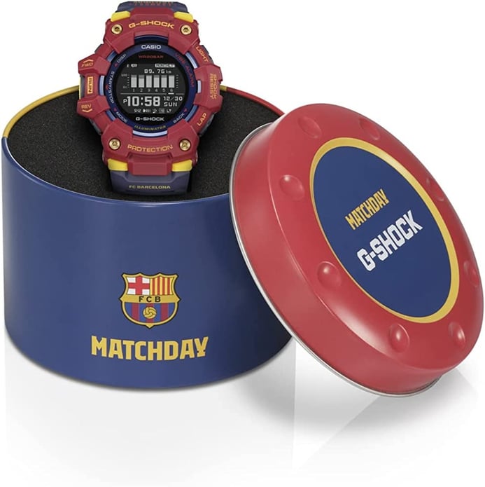 Casio G-Shock G-Squad GBD-H1000BAR-4JR X FC Barcelona Matchday Tough Solar Digital Dial Resin Band
