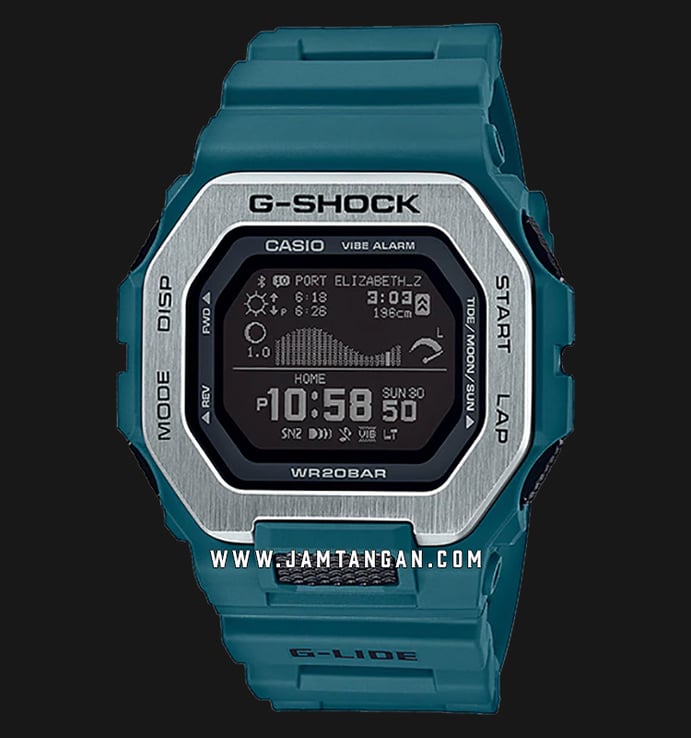 Casio G-Shock G-Lide GBX-100-2DR Men Black Digital Dial Tosca Resin Band 
