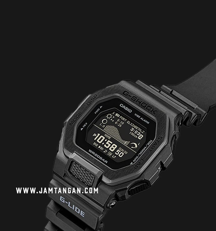 Casio G-Shock GBX-100NS-1DR Night Surf Men Black Digital Dial Black Resin  Band