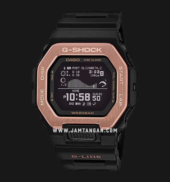 Casio G-Shock GBX-100NS-4DR Night Surf Men Black Digital Dial Black Resin Band