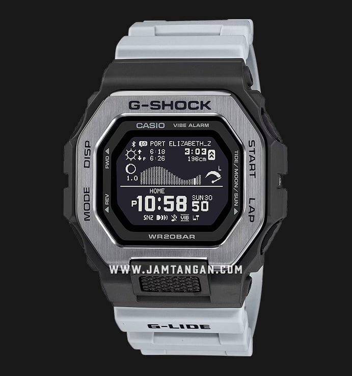 Casio G-Shock GBX-100TT-8DR G-Lide Men Digital Dial Grey Resin Band