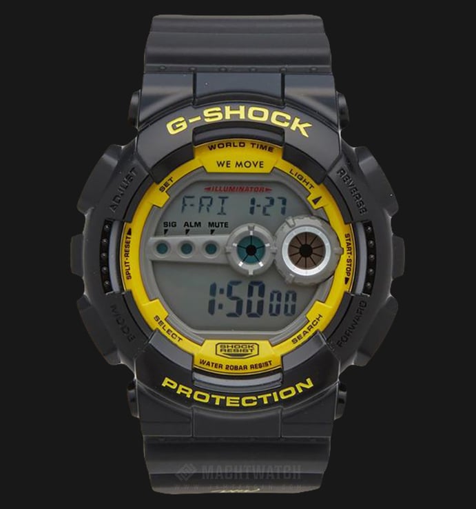 Casio G-Shock DTW GD-100DTW-1BXTD Digital Dial Black Resin Band LIMITED EDITION