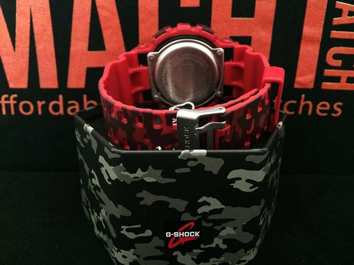 Casio G-Shock Camouflage GD-120CM-4DR Digital Dial Red Camouflage Resin Strap