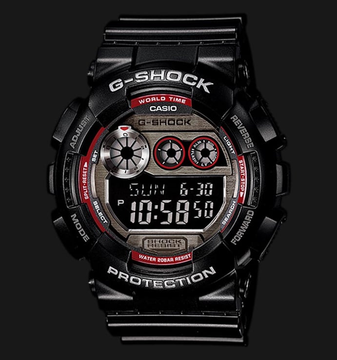 Casio G-Shock GD-120TS-1DR Digital Dial Black Resin Strap