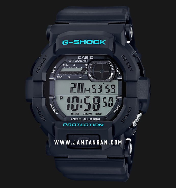 Casio G-Shock GD-350-1CCR Men Digital Dial Black Resin Strap