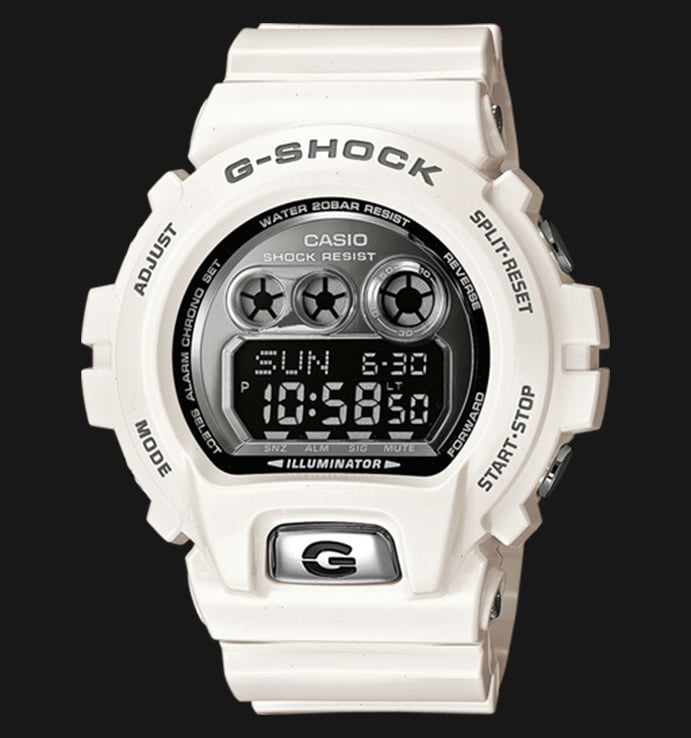 Casio G-Shock GD-X6900FB-7DR Black Digital Dial White Resin Strap