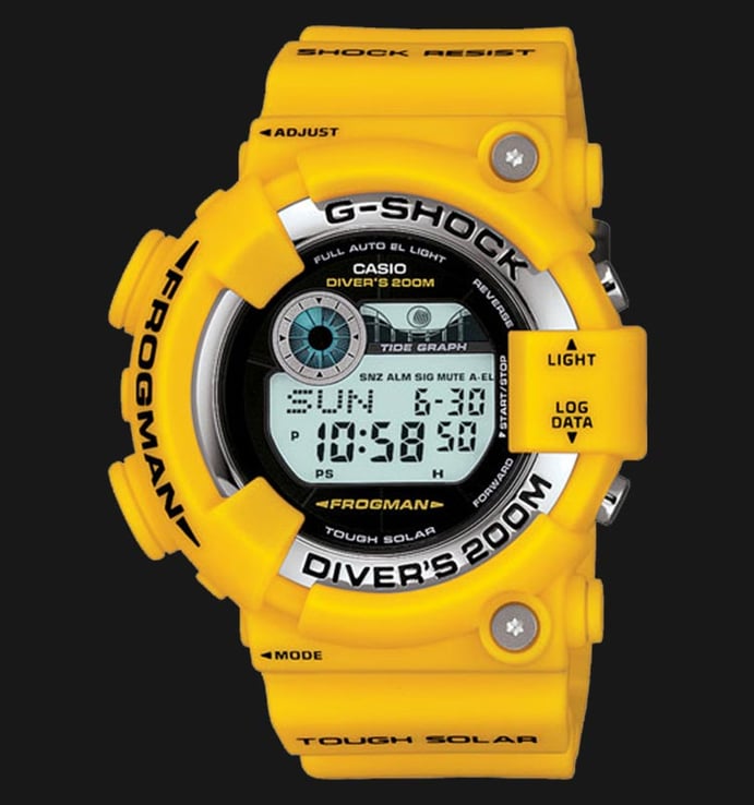 Casio G-Shock GF-8250-9DR Frogman Solar Digital Dial Yellow Resin Band