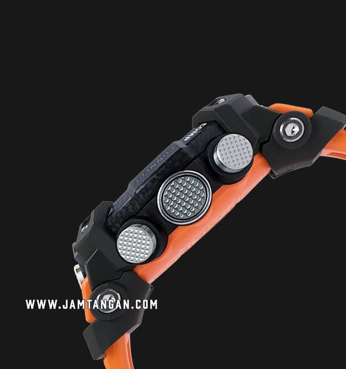 Casio G-Shock Mudmaster GG-B100-1A9DR Carbon Core Guard Orange Resin Band