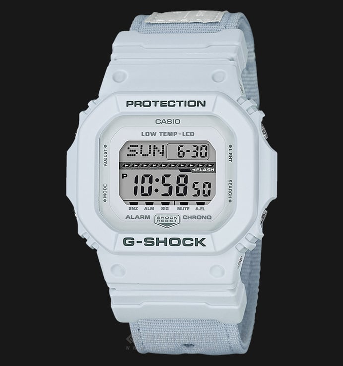 Casio G-Shock G-Lide GLS-5600CL-7JF Men Digital Dial White Nylon Strap