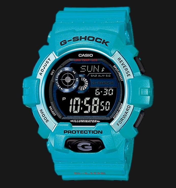 Casio G-Shock GLS-8900-2DR Black Digital Dial Blue Resin Strap