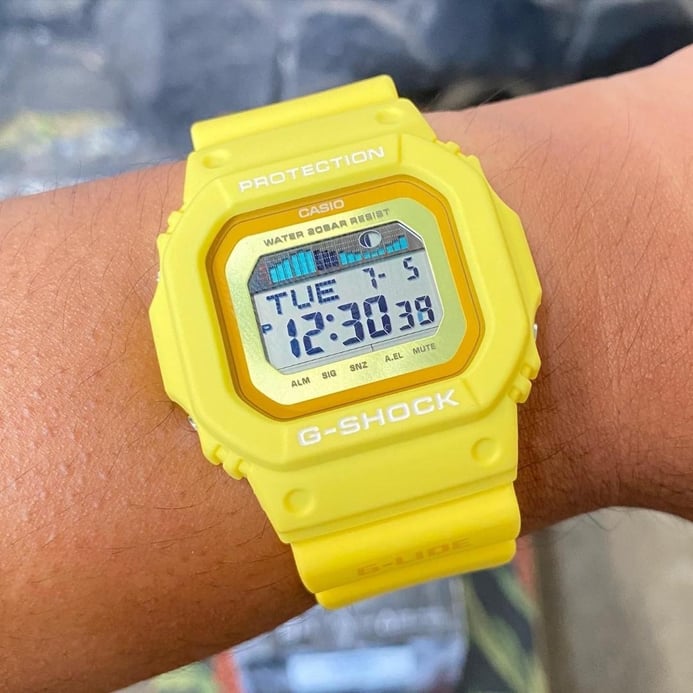 Casio G-Shock G-Lide GLX-5600RT-9DR Digital Dial Yellow Resin Band