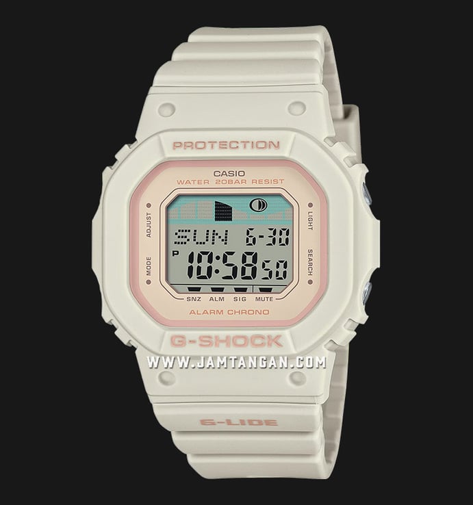 Casio G-Shock GLX-S5600-7DR G-Lide Digital Dial White Resin Band