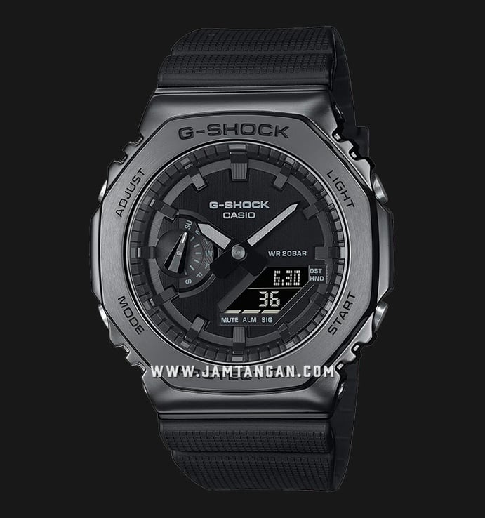 Casio G-Shock GM-2100BB-1ADR CasiOak Digital Analog Dial Black Resin Band