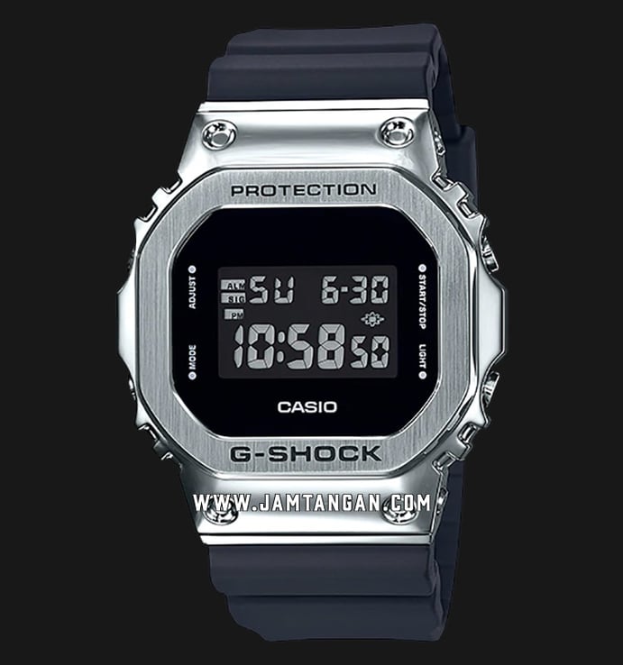 Casio G-Shock GM-5600-1DR Metal Covered Digital Dial Black Resin Band 