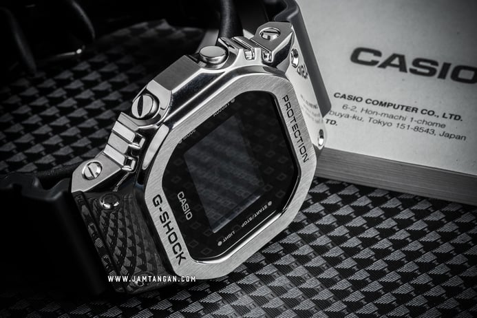 Casio G-Shock GM-5600-1DR Metal Covered Digital Dial Black Resin Band