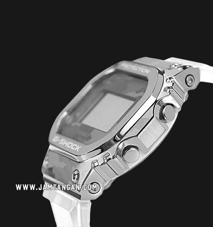 Casio G-Shock GM-5600SCM-1JF Metal Covered Digital Dial Clear Resin Strap