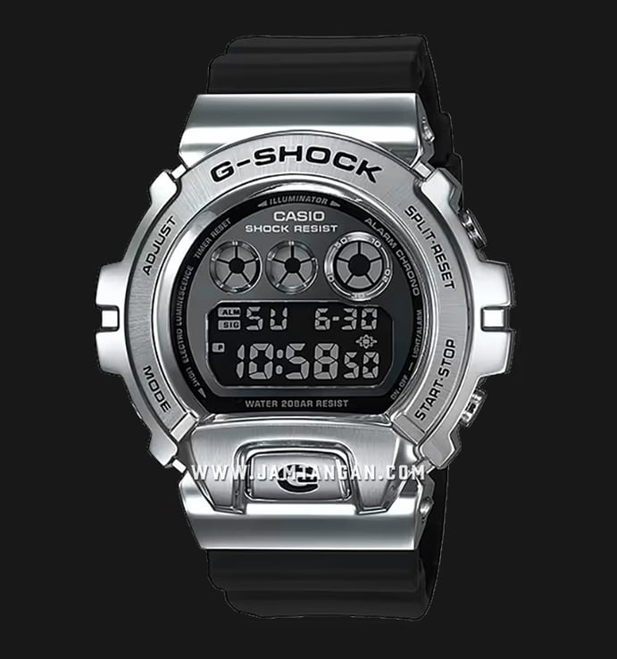 Casio G-Shock GM-6900-1DR Metal Cover 25th Anniversary Black Digital Dial Black Resin Band