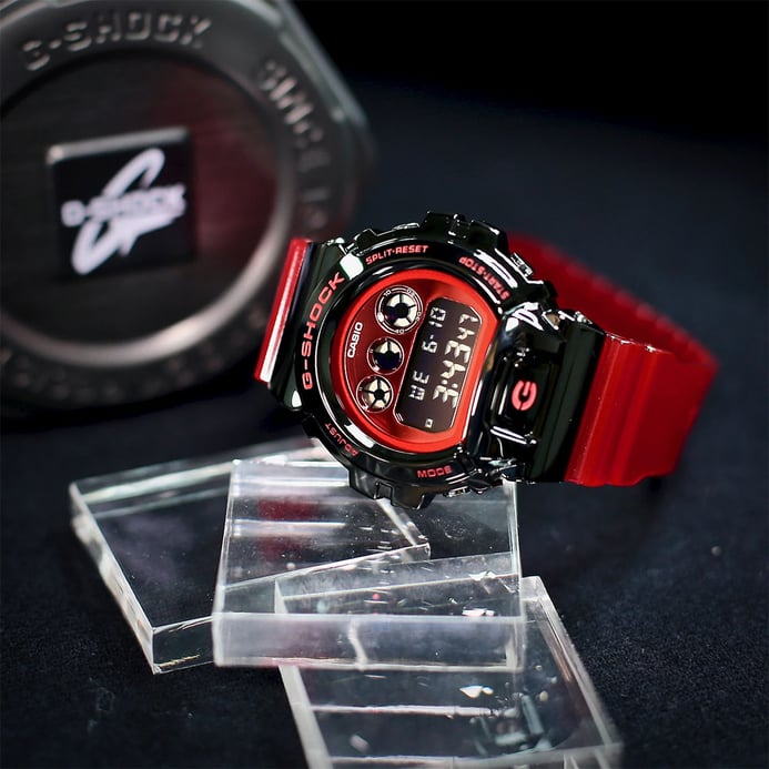 Casio G-Shock GM-6900B-4DR 25th Anniversary Red Digital Dial Red Resin Band
