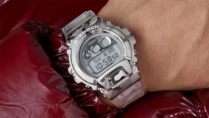 Casio G-Shock GM-6900SCM-1JF Camouflage Digital Dial Clear Resin Band