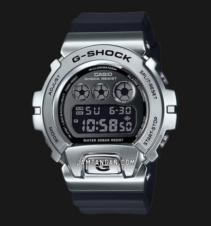 Casio G-Shock GM-6900U-1DR Metal Covered Digital Dial Black Resin Band