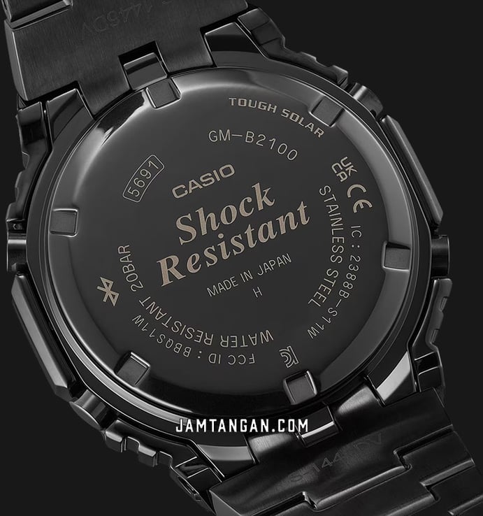 Casio G-Shock GM-B2100BPC-1ADR CasiOak 40th Anniversary Full Metal Black Stainless Steel Band