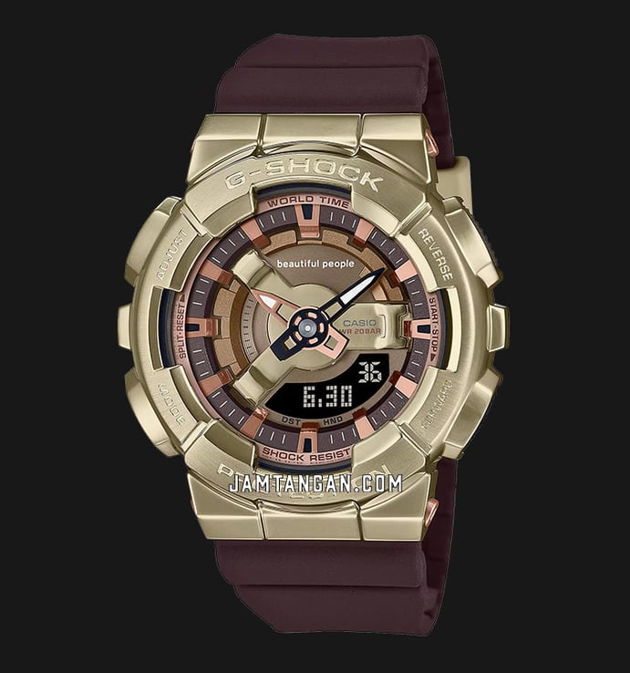 Casio G-Shock X Beautiful People GM-S110BP-5ADR Digital Analog Dial Brown Resin Band Limited Edition