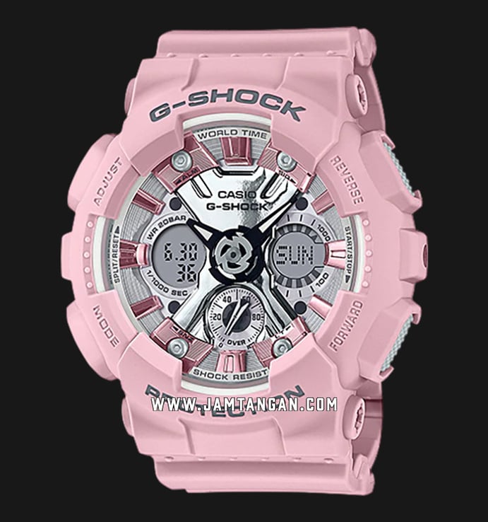 Casio G-Shock GMA-S120NP-4ADR Neo Punk Ladies Digital Analog Dial Pink Pastel Resin Band