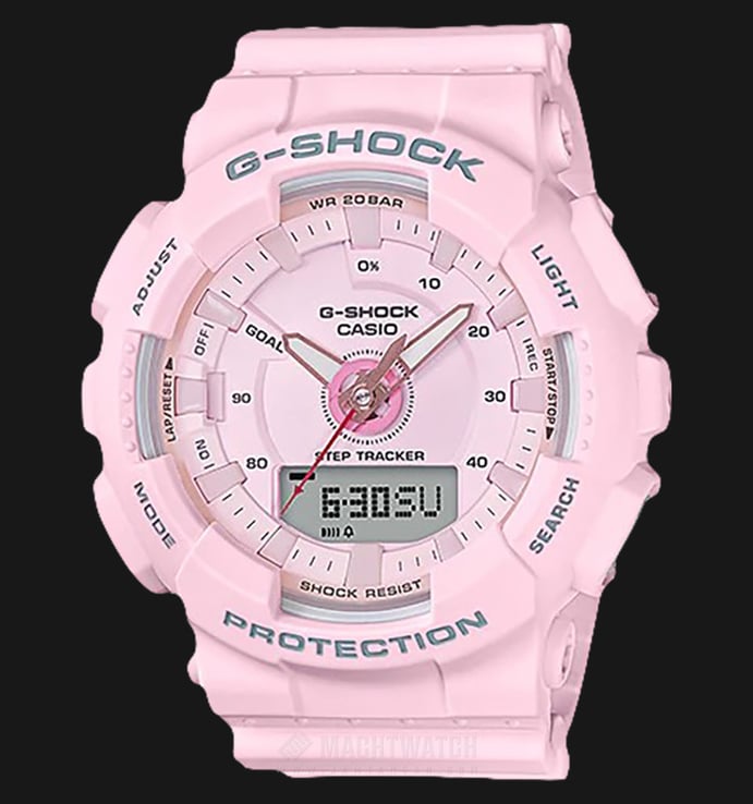Casio G-Shock GMA-S130-4ADR Men Pink Digital Analog Dial Pink Resin Band