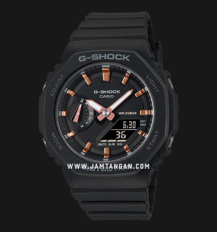 Casio G-Shock X ITZY GMA-S2100-1ADR Basic Collection CasiOak Digital Analog Dial Black Resin Band