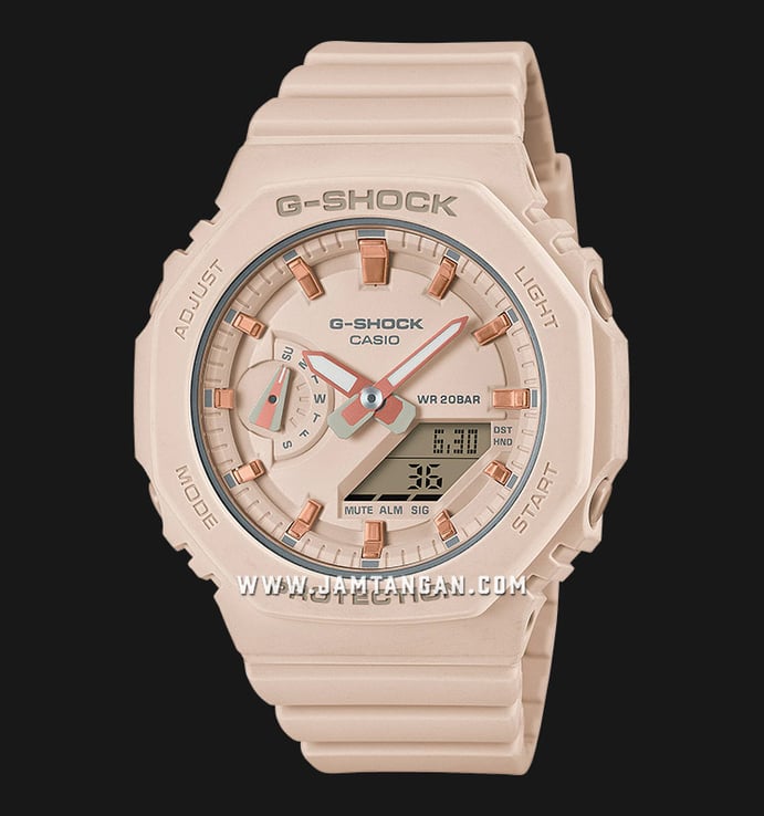 Casio G-Shock X ITZY GMA-S2100-4ADR Basic Collection CasiOak Pink Digital Analog Dial Resin Band