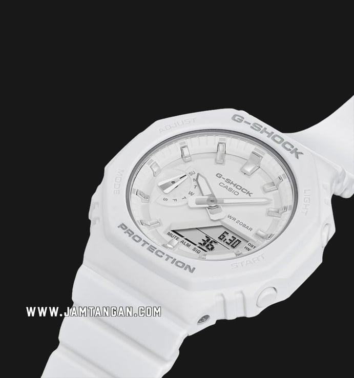 Casio G-Shock X ITZY GMA-S2100-7ADR Basic Collection CasiOak White Digital Analog Dial Resin Band